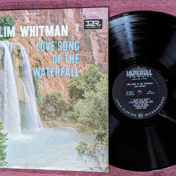 REDUCED Vintage Vinyl LP–Slim Whitman, Love Song of the Waterfall–Released 1965 - Picture 4 of 6